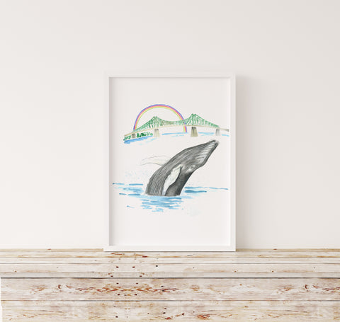 Baleine à bosse à Montréal - affiche