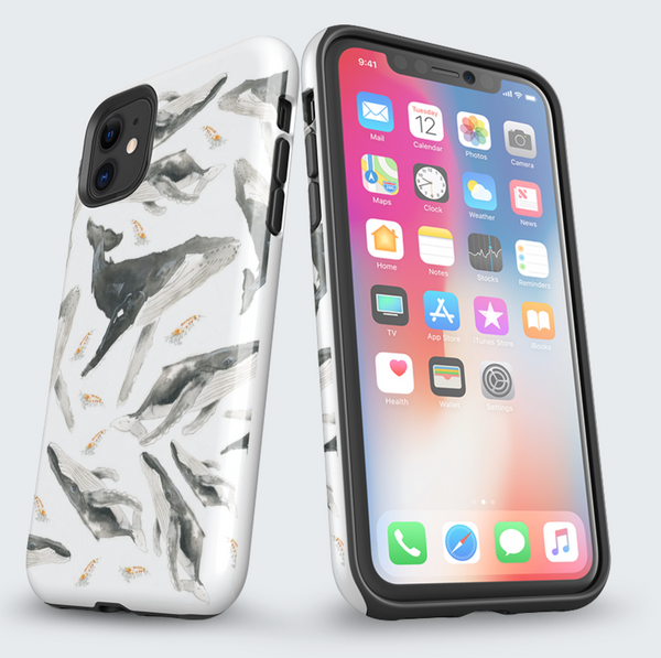 Étui de cellulaire avec baleines et krills