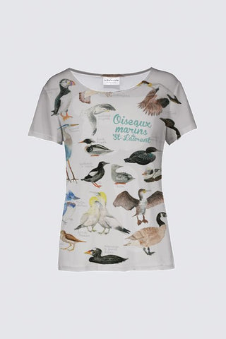 T-shirt pour femme avec oiseaux marins