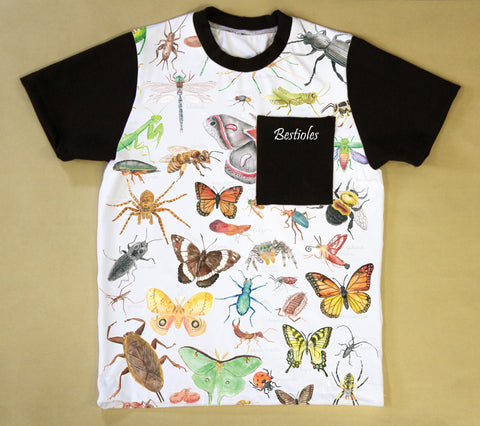 T-shirt enfant à manche courte insectes, livraison inclue