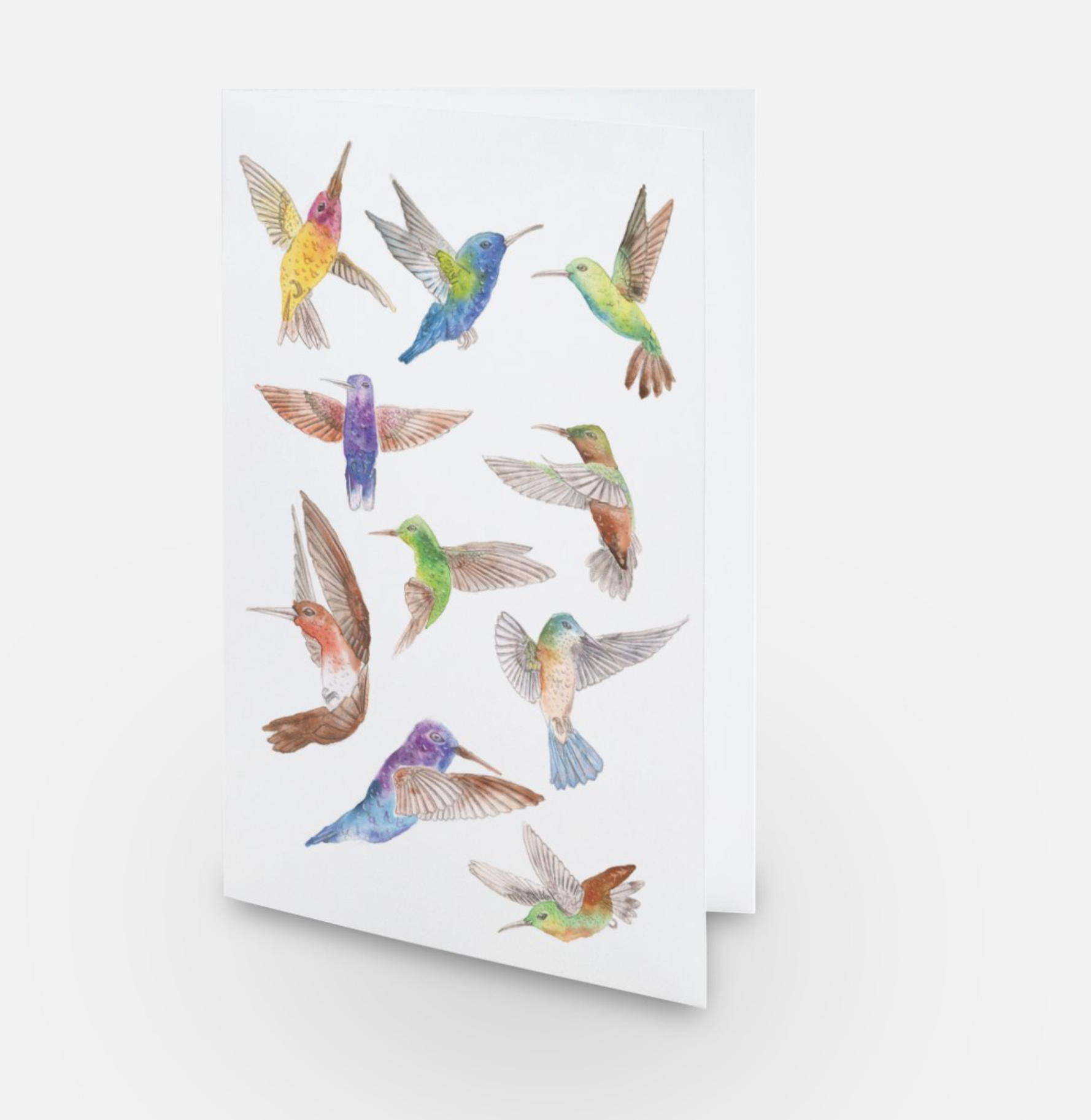 Carte de souhait colibris
