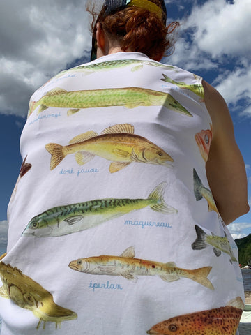 Camisole bateau avec poissons - femme